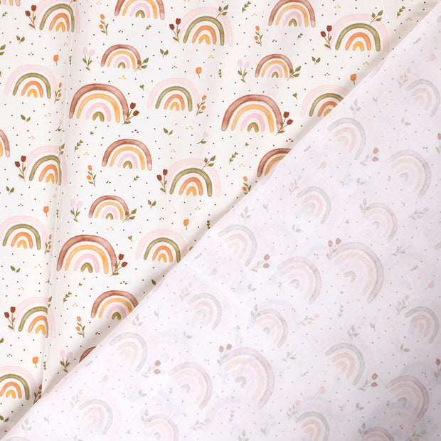 Cotton Poplin fabric Rainbow digital printed 