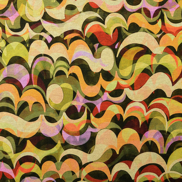 Jersey fabric Abstract Green