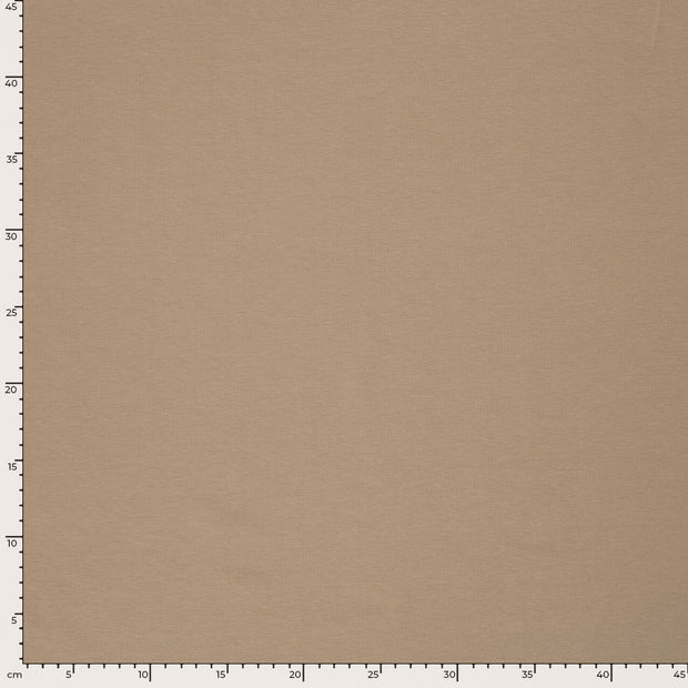Cotton Jersey GOTS organic fabric Unicolour Taupe Grey