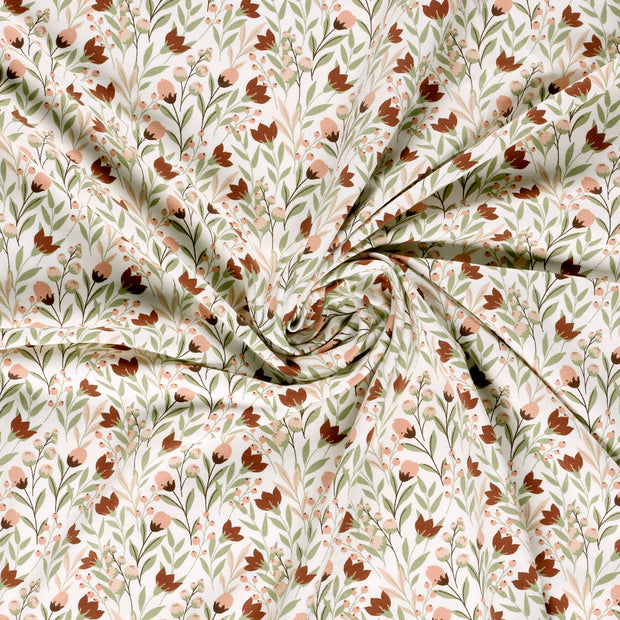 Jersey fabric Off White printed 