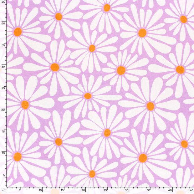 Beach towel fabric Flowers Lila