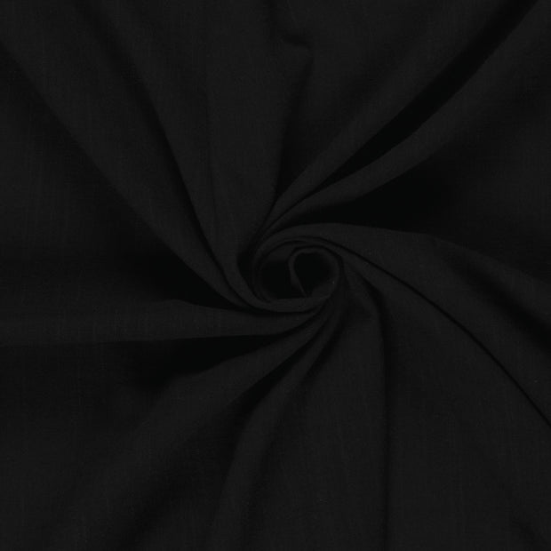 Leinen-Optik fabrik Uni Schwarz