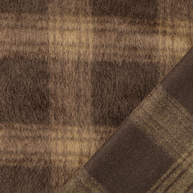 Mantel Wool Touch fabrik Braun stickerei 