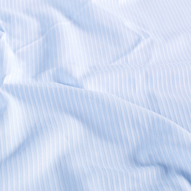 Woven Polyester fabric Stripes Baby Blue