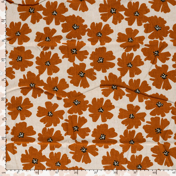  stof Bloemen Brique
