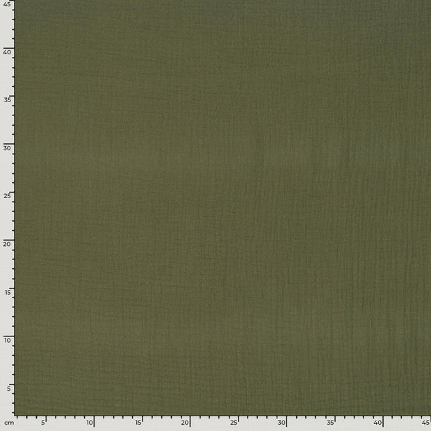 Muslin fabric Unicolour Forest Green
