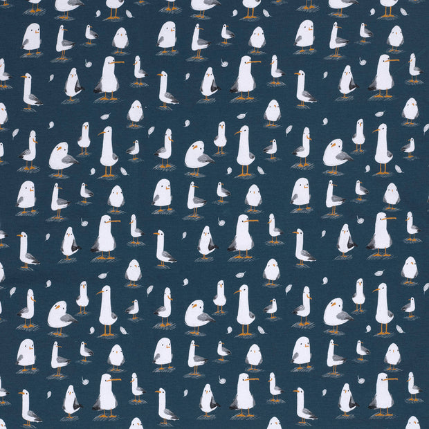 Jersey fabric Navy soft 
