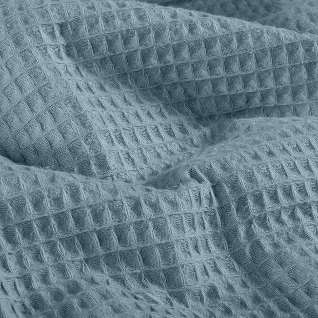 Waffle piqué fabric Unicolour Dark Mint