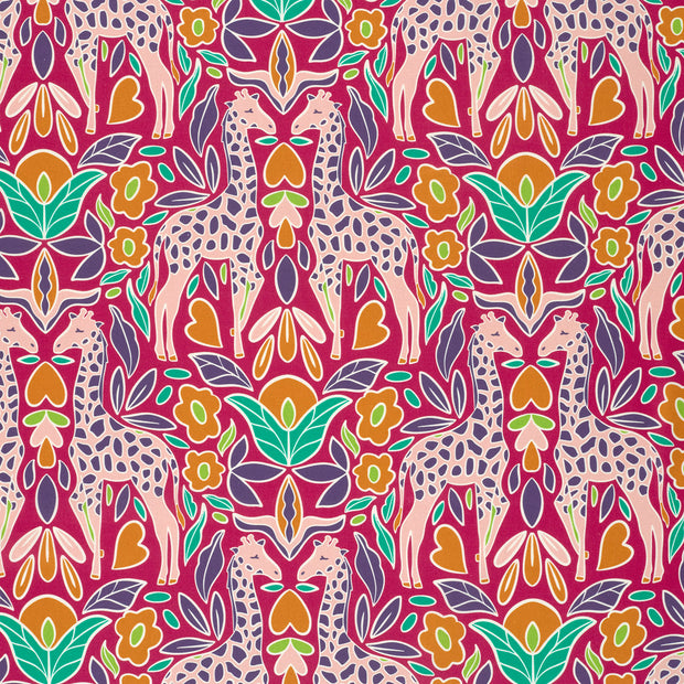 Cotton Poplin fabric Pink matte 