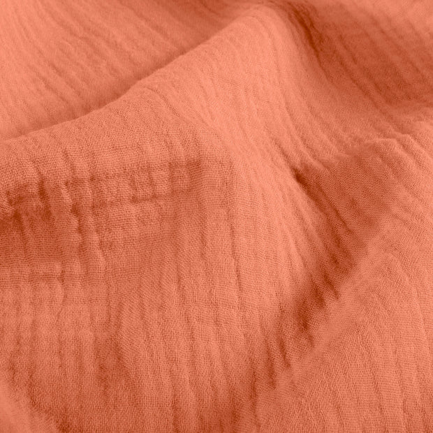 Muslin fabric Unicolour Coral