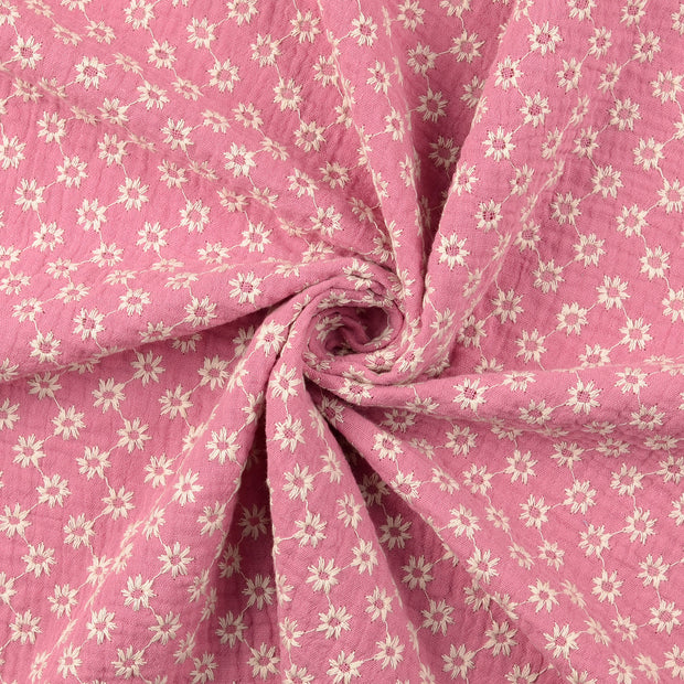 Muslin fabric Wine red 