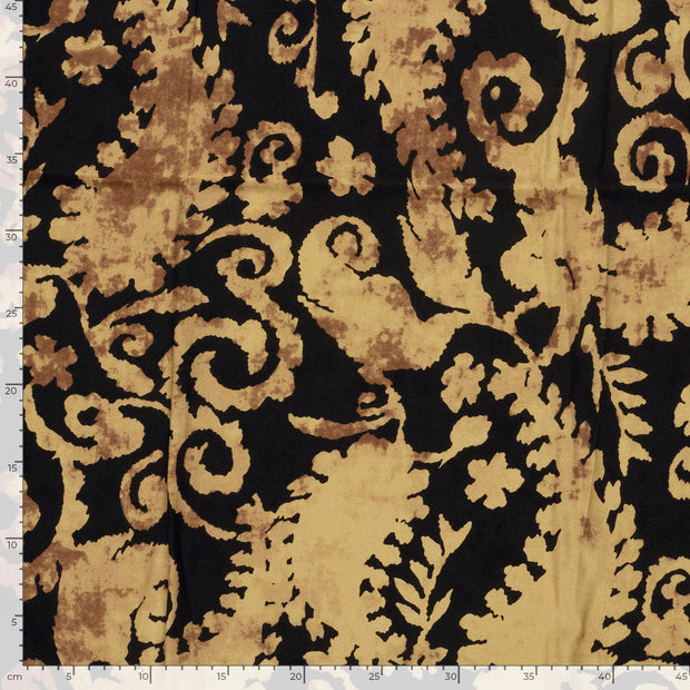 Viscose Twill fabric Abstract Camel
