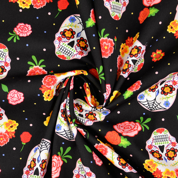  fabric Black printed 