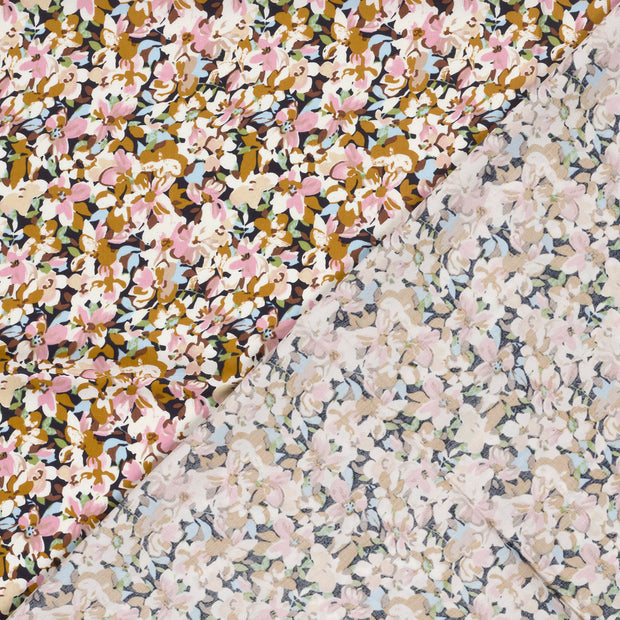 Viscosa Poplin tela Flores estampado 