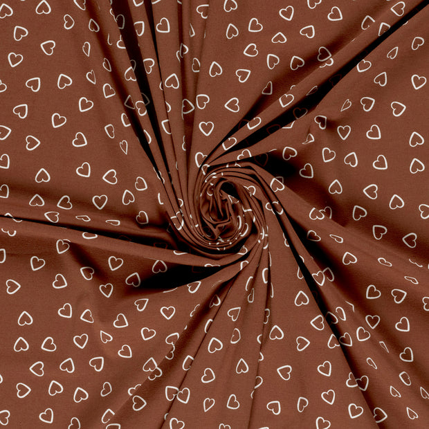 Jersey fabric Old Pink printed 