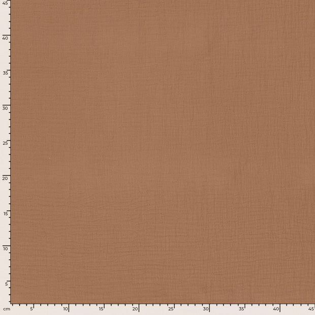 Muslin fabric Unicolour Nutmeg