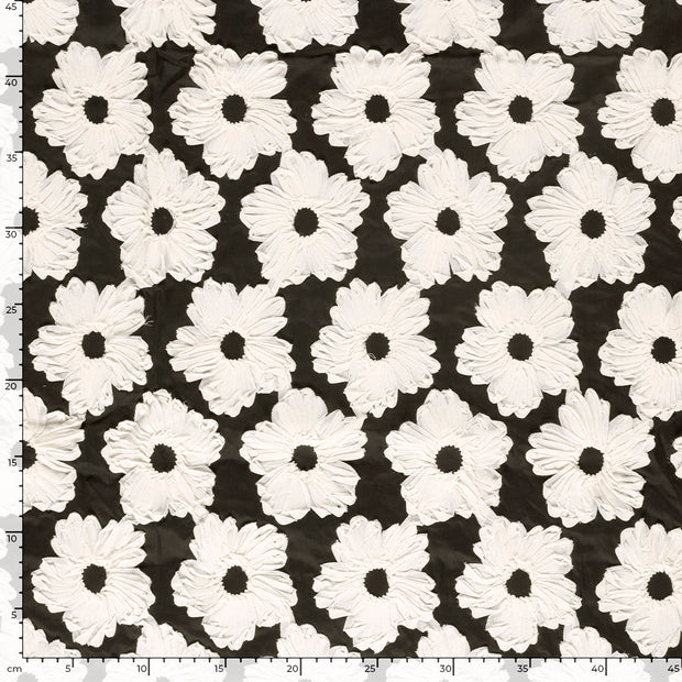 Baumwolle Popeline fabrik Blumen Schwarz