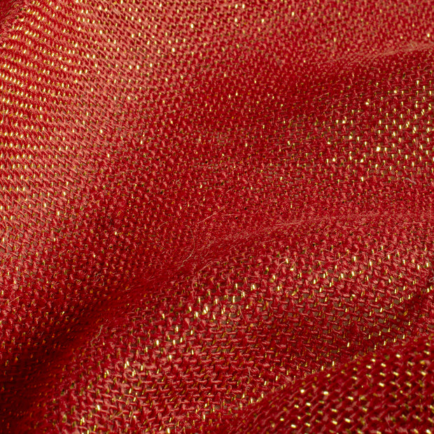 Jute fabric Unicolour Red