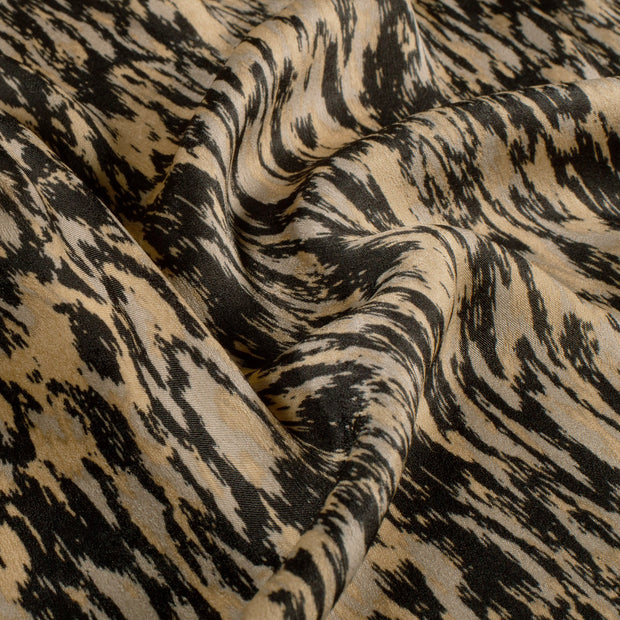 Satin Velvet fabric Abstract Beige