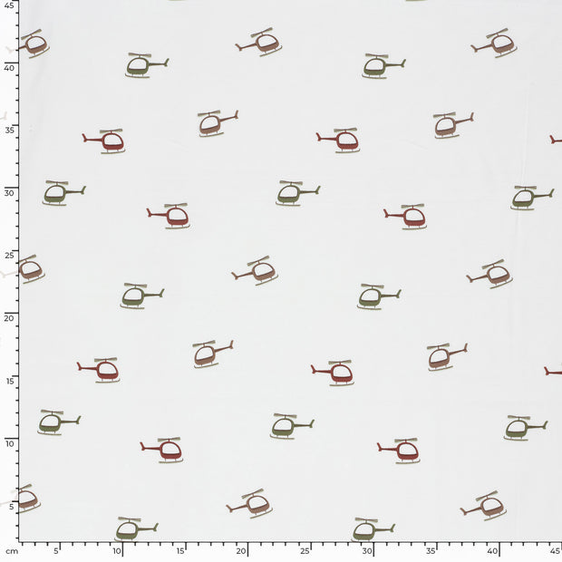 Jersey tissu Abstrait Blanc cassé