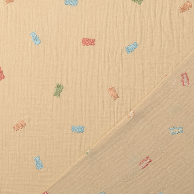 Musselin fabrik Beige stickerei 
