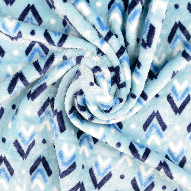 Fleece fabrik Mint bedruckt 