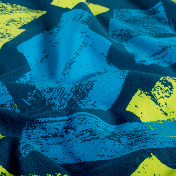 Jersey fabric Abstract Navy