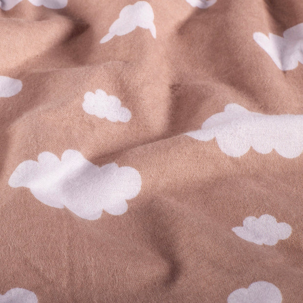 Flannel fabric Clouds Old Pink