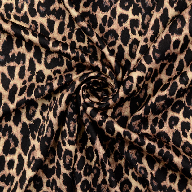 Viscose Satin fabric Brown 