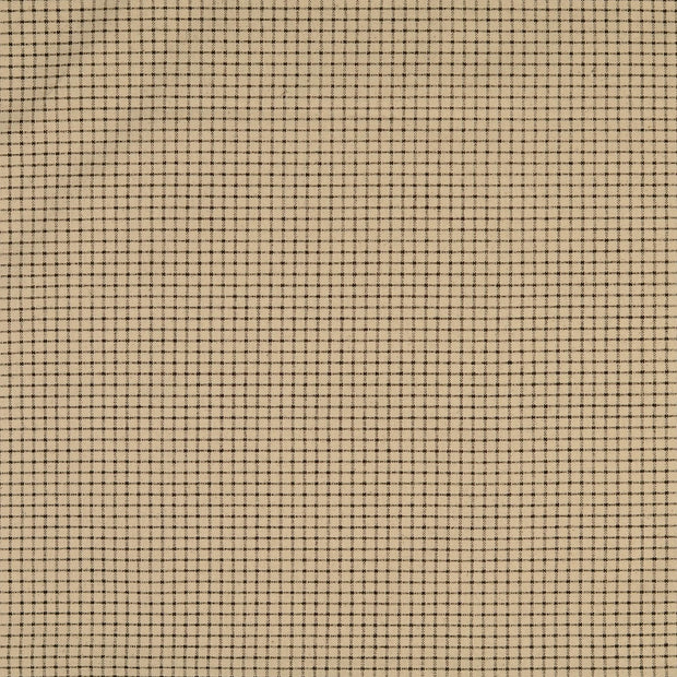 Cretonne fabric Checks Black