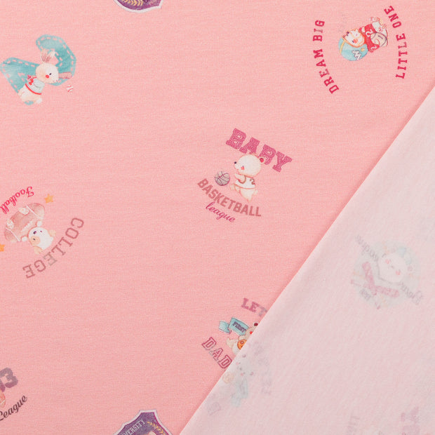 Jersey fabrik Helles Pink digital bedruckt 