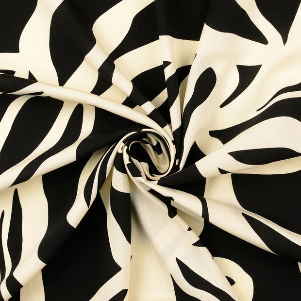 Viscosa Poplin tela Negro 
