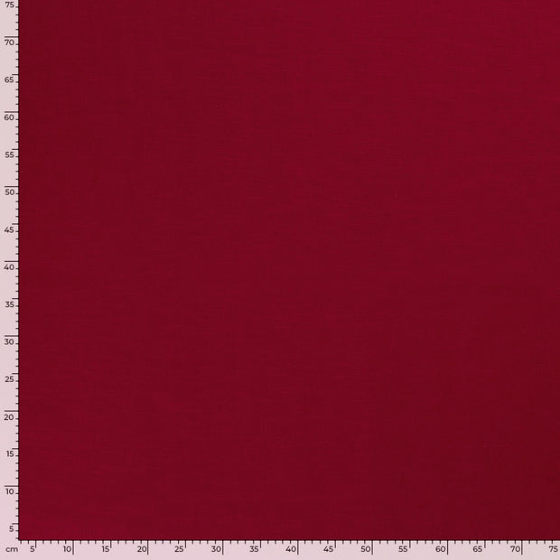 Linen fabric Unicolour Dark Red