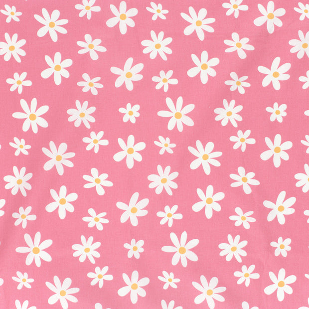 Popeline de Coton tissu Rose mat 