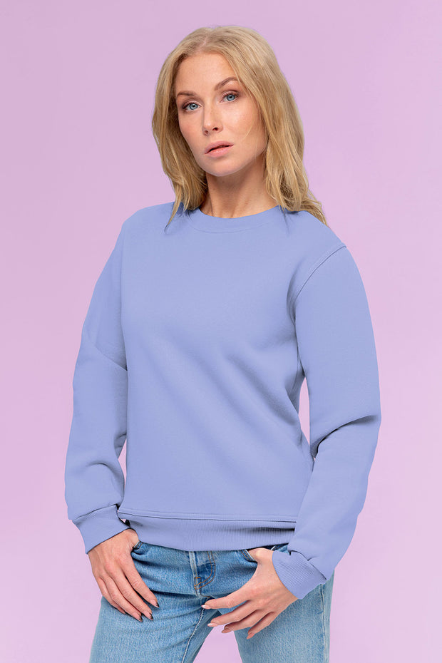 French Terry fabrik Uni Himmelblau