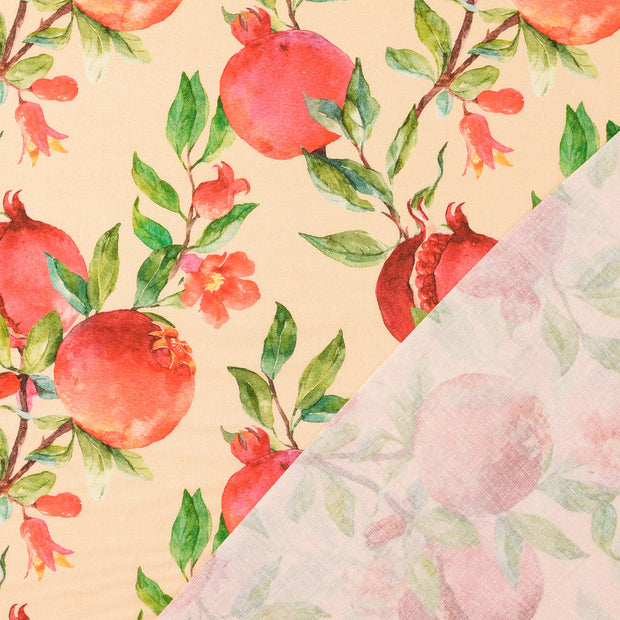 Cretonne fabric Abricot digital printed 