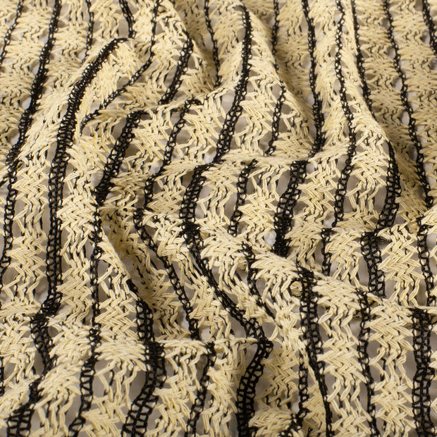 Lace fabric Stripes Indigo