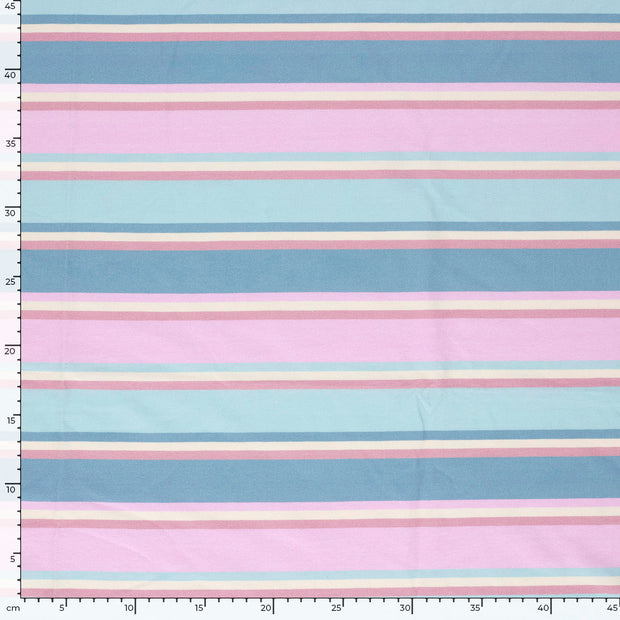 Jersey fabric Stripes Pink