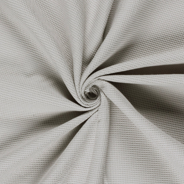 Waffle piqué fabric Light Grey 