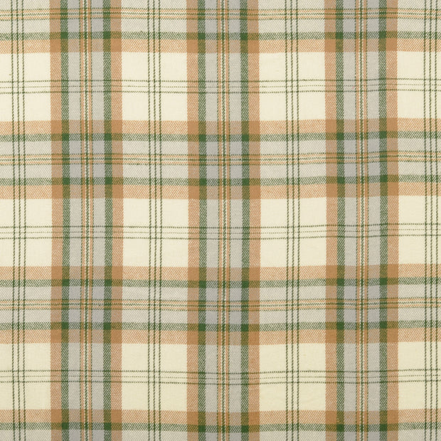 Flannel fabric Checks Green