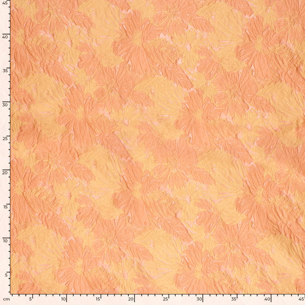 Jacquard fabrik Blumen Orange
