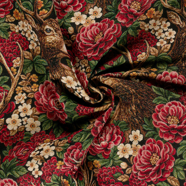 Gobelin tela Rojo oscuro jacquard 