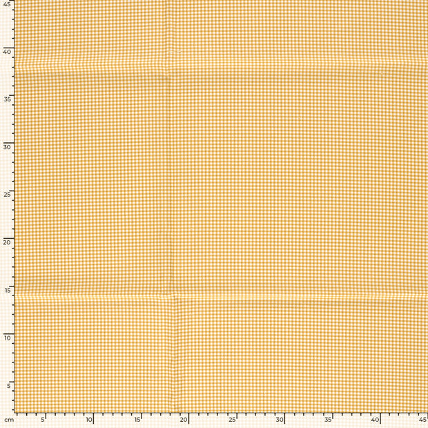 Cretonne fabric Checks Beige