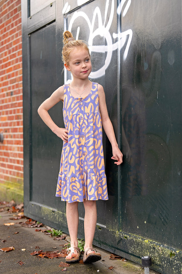 Viscose Vortex Jersey fabrik Abstrakt Lila