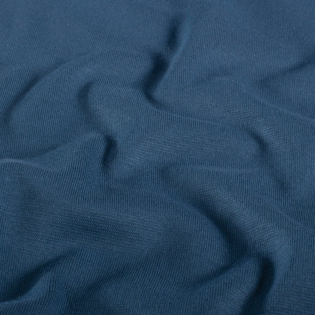 Cuff Material GOTS organic fabric Unicolour Steel Blue