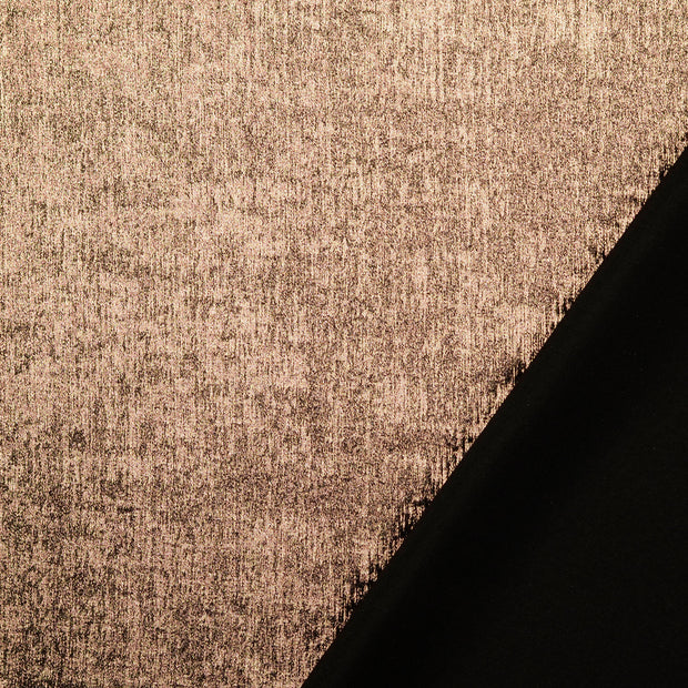 Woven Polyester fabric Rose Gold Lurex 