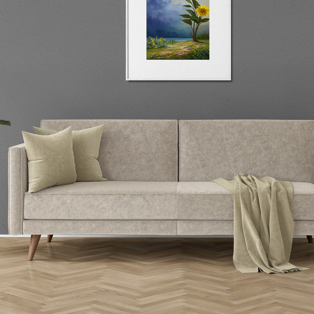 Linen Look fabric Unicolour White