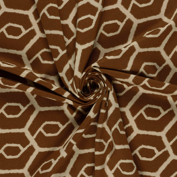 Punta di Roma fabric Brown printed 