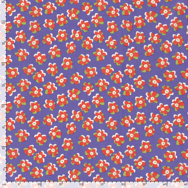 Baumwolle Satin fabrik Blumen Violett