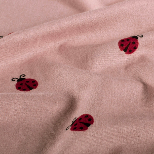 Flannel fabric Ladybugs Pink